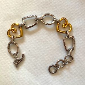 Brighton silver and gold bracelet 8”